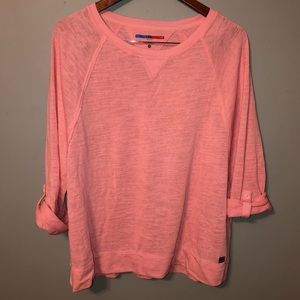 Tommy Hilfiger Pink Lightweight Slub Sweatshirt